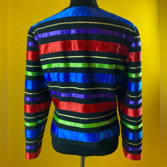 Maggy London Ribbon Striped Blazer - Picture 5 of 6